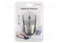 Mouse; black,grey; USB A; optical,wired; 1.35m; No.of butt: 3 GEMBIRD