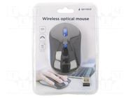 Mouse; black,blue; USB A; wireless,optical; No.of butt: 4; 10m GEMBIRD