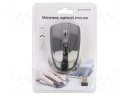 Mouse; black,black gloss; USB A; wireless,optical; No.of butt: 4 GEMBIRD
