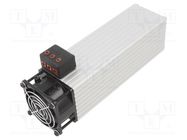 Heater; 150W; 230V; IP20; for DIN rail mounting; 16m3/h PLASTIM