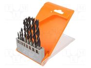 Drill set; for wood; box; wood; 3mm,4mm,5mm,6mm,7mm,8mm,9mm,10mm PG PROFESSIONAL