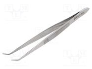 Tweezers; 130mm; Blades: curved; universal 