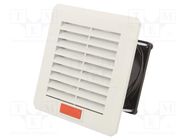 Fan: AC; axial; 30m3/h; 28dBA; slide; IP54; 110x110x58.5mm; RAL 7035 PLASTIM