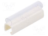 Markers; Marking: empty; 4÷5mm; PVC; white; -30÷60°C; push-in PARTEX