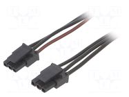 Cable; female-female; PIN: 3; 0.4m; 4A; Insulation: PVC; TLYp ESPE