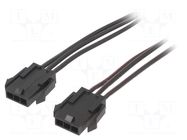Cable; male-male; PIN: 3; 0.6m; 4A; Insulation: PVC; TLYp; 0.35mm2 ESPE