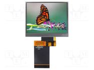 Display: TFT; 3.5"; 320x240; Illumin: LED; Dim: 76.9x63.8x3.2mm; RGB NEWHAVEN DISPLAY INTERNATIONAL