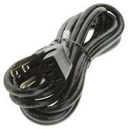 POWER CORD NEMA5-15P/IEC, 9.8FT, 10A BLACK