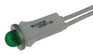 PANEL MOUNT INDICATOR, LED, 12.7MM, GREEN, 125V