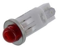 PANEL MOUNT INDICATOR, LED, 12.7MM, RED, 24V