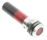 PANEL MOUNT INDICATOR, LED, 16MM, RED, 130V