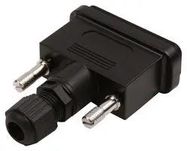 D SUB BACK SHELL, SIZE DA, ABS