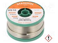 Tin; lead free; Sn96,3Ag3,7; 2mm; 0.25kg; reel; 221°C; Flux: SW26 STANNOL