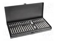 Kit: screwdriver bits; hex key,spline (12-angles),Torx®; 40pcs. HÖGERT TECHNIK