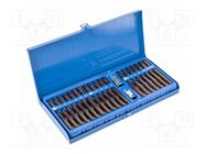 Kit: screwdriver bits; hex key,spline (12-angles),Torx®; 40pcs. HÖGERT TECHNIK