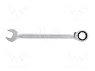 Wrench; combination spanner,with ratchet; 17mm HÖGERT TECHNIK