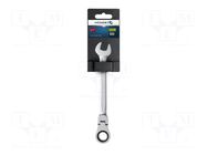 Wrench; combination spanner,with ratchet,with joint; 17mm HÖGERT TECHNIK