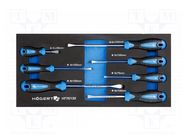 Kit: screwdrivers; in a foam tray; 7pcs. HÖGERT TECHNIK