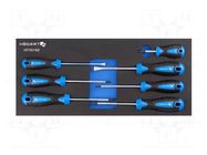 Kit: screwdrivers; in a foam tray; 7pcs. HÖGERT TECHNIK