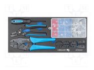 Kit: for crimping; in a foam tray; 158pcs. HÖGERT TECHNIK