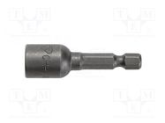 Screwdriver bit; 6-angles socket; Socket: HEX 8mm; Mounting: 1/4" HÖGERT TECHNIK