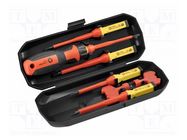 Kit: screwdrivers; insulated; 1kVAC; Phillips,slot; 8pcs. HÖGERT TECHNIK