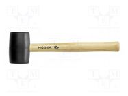 Hammer; 680g; round; wood (ash); with a soft-face HÖGERT TECHNIK