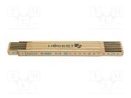 Folding ruler; L: 1m; Width: 16mm; Class: III HÖGERT TECHNIK