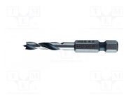 Drill bit; for wood; Ø: 4mm; L: 60mm; Mounting: 1/4" (E6,3mm); 1pcs. HÖGERT TECHNIK