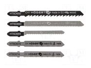 Hacksaw blade-set; wood,metal,jigsaw; 5pcs; Kind of holder: T HÖGERT TECHNIK