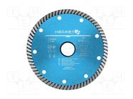 Cutting diamond wheel; Ø: 115mm; Øhole: 22.2mm; Disc thick: 1.3mm HÖGERT TECHNIK