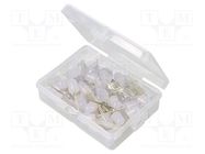 Kit: LED; THT; 8mm; 50pcs; RGB; plastic box; 7.5÷8mA; 60°; 3÷15VDC OPTOSUPPLY