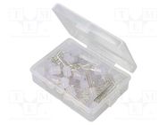 Kit: LED; THT; 8mm; 50pcs; red/green; 3÷15V; plastic box; 7.5÷8mA OPTOSUPPLY