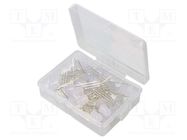 Kit: LED; THT; 8mm; 50pcs; red/blue; 3÷15V; plastic box; 7.5÷8mA; 60° OPTOSUPPLY