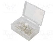 Kit: LED; THT; 5mm; 50pcs; white cold; 3÷15V; plastic box; 7.5mA; 30° 