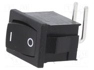 ROCKER; SPST; Pos: 2; ON-OFF; 15A/125VAC; black; R1966; -30÷65°C E-SWITCH