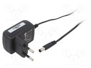 Power supply: switching; mains,plug; 6VDC; 1A; 6W; Plug: EU; 74.88% POS