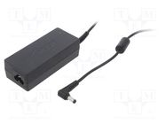 Power supply: switching; 19VDC; 3.42A; Out: 5,5/2,5; 65W; desktop AKYGA