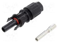 Connector: solar; plug; female; IP67; for cable; crimped; 60A; 10mm2 CABUR