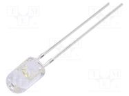 LED; 5mm; white warm; 7000÷8400mcd; 30°; Front: convex; 2.8÷3.6VDC OPTOSUPPLY