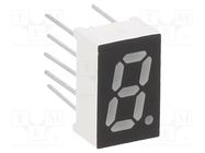 Display: LED; 7-segment; 8mm; 0.32"; No.char: 1; yellow-green; 12mcd 