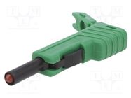 Connector: 4mm banana; plug; 30A; 60VDC; green; insulated; 2.5mm2 HIRSCHMANN T&M