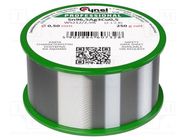 Tin; lead free; Sn96,5Ag3Cu0,5; 0.5mm; 250g; reel; 217÷220°C; 2.5% CYNEL