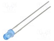 LED; 3mm; blue; 1560mcd; 30°; Front: convex; 3÷15VDC; No.of term: 2 OPTOSUPPLY