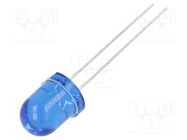 LED; 8mm; blue; 2500mcd; 30°; Front: convex; 3÷15VDC; No.of term: 2 OPTOSUPPLY