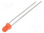 LED; 3mm; red; 400mcd; 40°; Front: convex; 2.5÷15VDC; No.of term: 2 OPTOSUPPLY