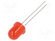 LED; 8mm; red; 150mcd; 60°; Front: convex; 2.5÷15VDC; No.of term: 2 OPTOSUPPLY