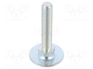 Foot; Base dia: 40mm; M12; steel; Plunger length: 60mm ELESA+GANTER