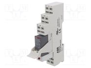 Relay: interface; DPDT; Ucoil: 230VAC; for DIN rail mounting; CR-P ABB