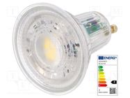 LED lamp; neutral white; GU10; 230VAC; 575lm; P: 6.9W; 36°; 4000K ams OSRAM